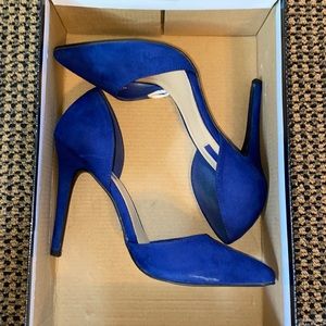 Forever 21 Blue Suede Heels